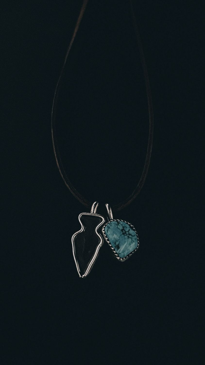 Arrowhead &amp; Turquoise Pendant