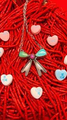 Valentines Bow necklace
