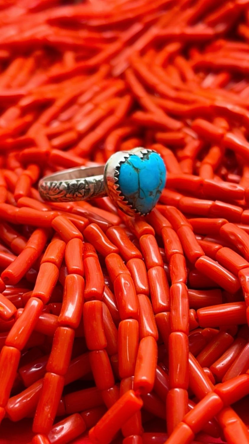 Turquoise Heart Ring
