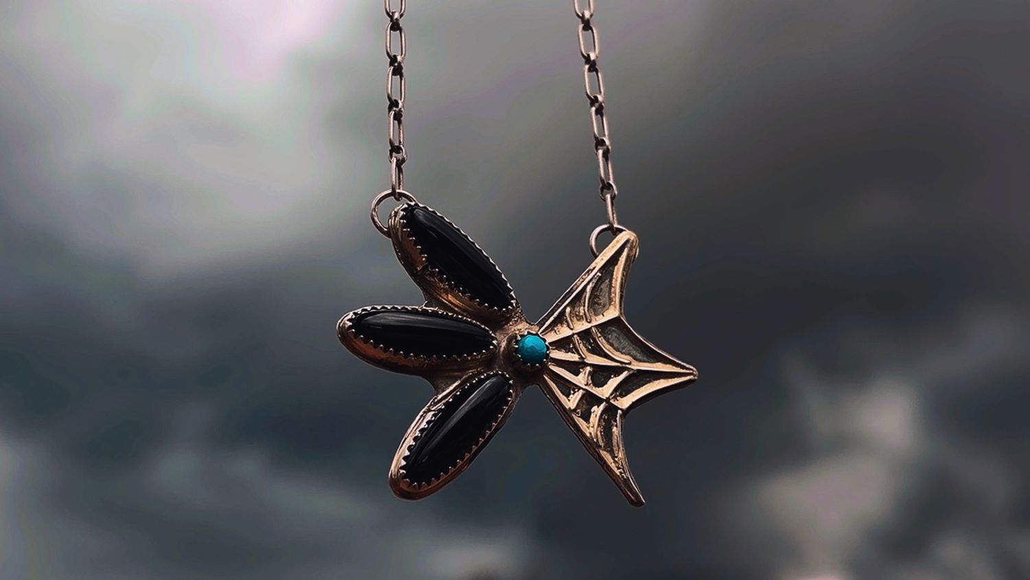 Onyx Web Necklace