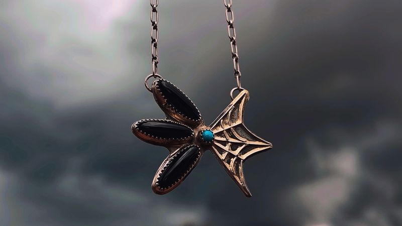 Onyx Web Necklace