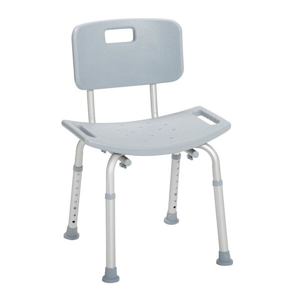 Deluxe Aluminum Bath Seat with Back