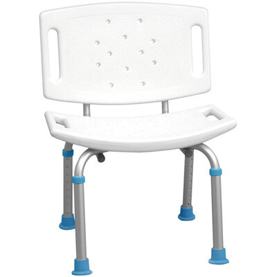 Aquasense Adjustable Bath and Shower Chair with Non-Slip Seat and Backrest