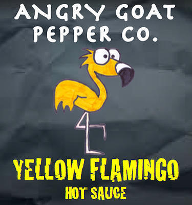 Angry Goat Yellow Flamingo Hot Sauce (4+/10)