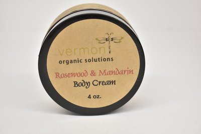 Vermont Organic Body Cream- Rosewood & Mandarin 4oz
