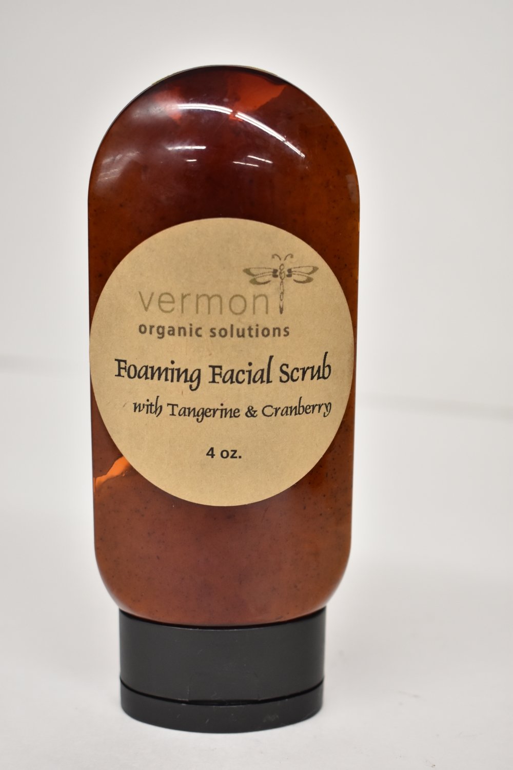 Vermont Organic Foaming Facial Scrub with Tangerine and Cranberry
