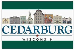 Custom Rectangular 5&#39; x 8&#39; Cedarburg Logo Flag