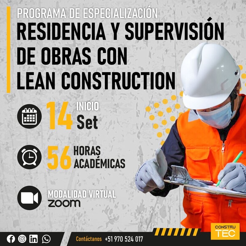 Residencia y supervisión de obras con Lean Construction