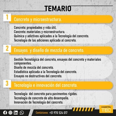 Programa Internacional  de diseño de mezcla para Obra