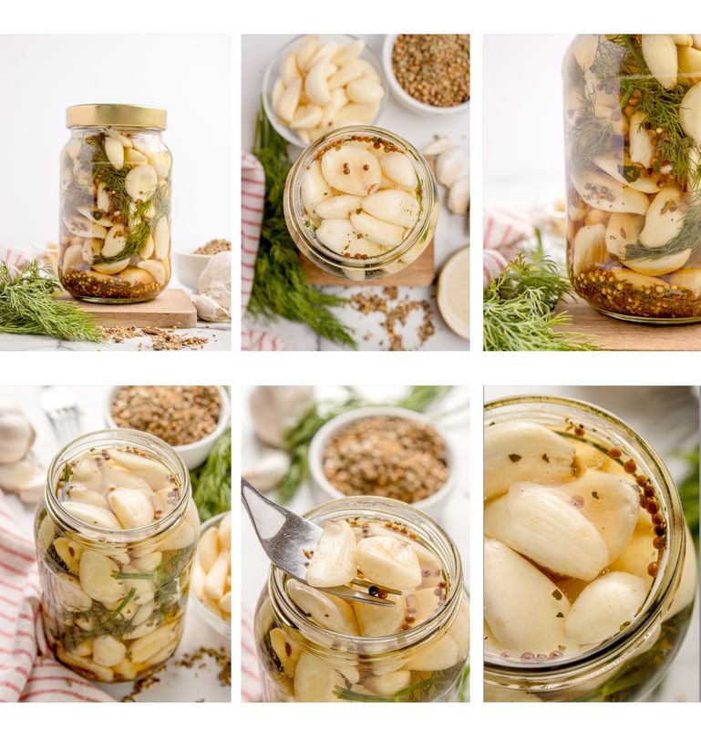 Pickled Dill Garlic (Refrigerator Pickles)
