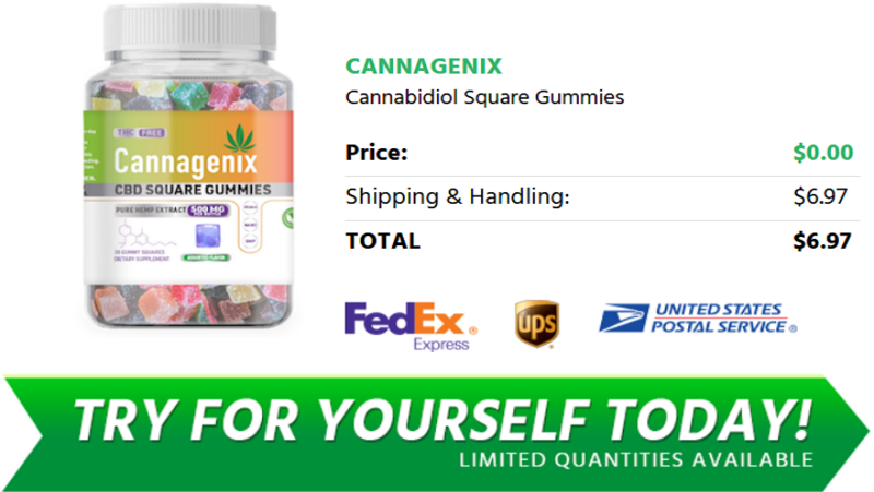 Cannagenix CBD Square Gummies