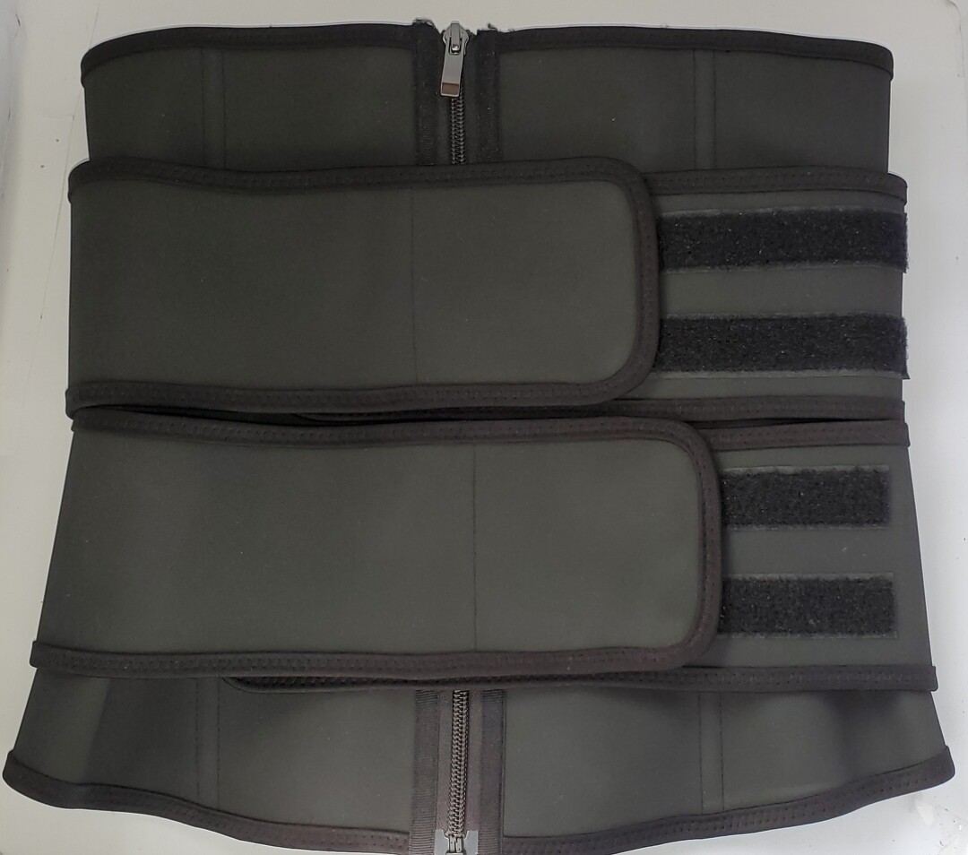 Latex Waist Trainer ( Two Belt &amp; Zipper) No Hook