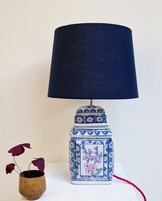 Vintage &#39;tea caddy&#39; lamp