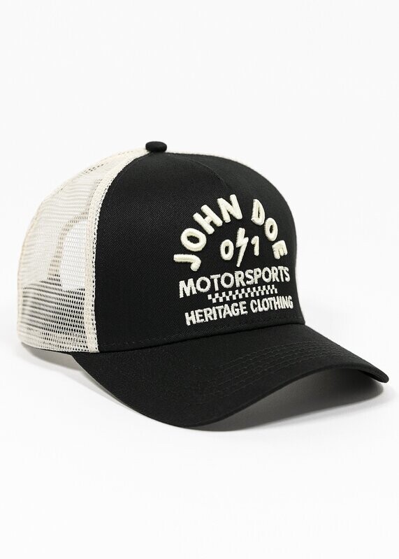 John Doe Trucker Hat Black /White - one size