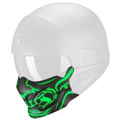 Scorpion EXO COMBAT EVO Samurai Matt Black - Green Mask