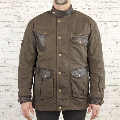 Age of Glory Mission Waxed Cotton Jacket - Brown