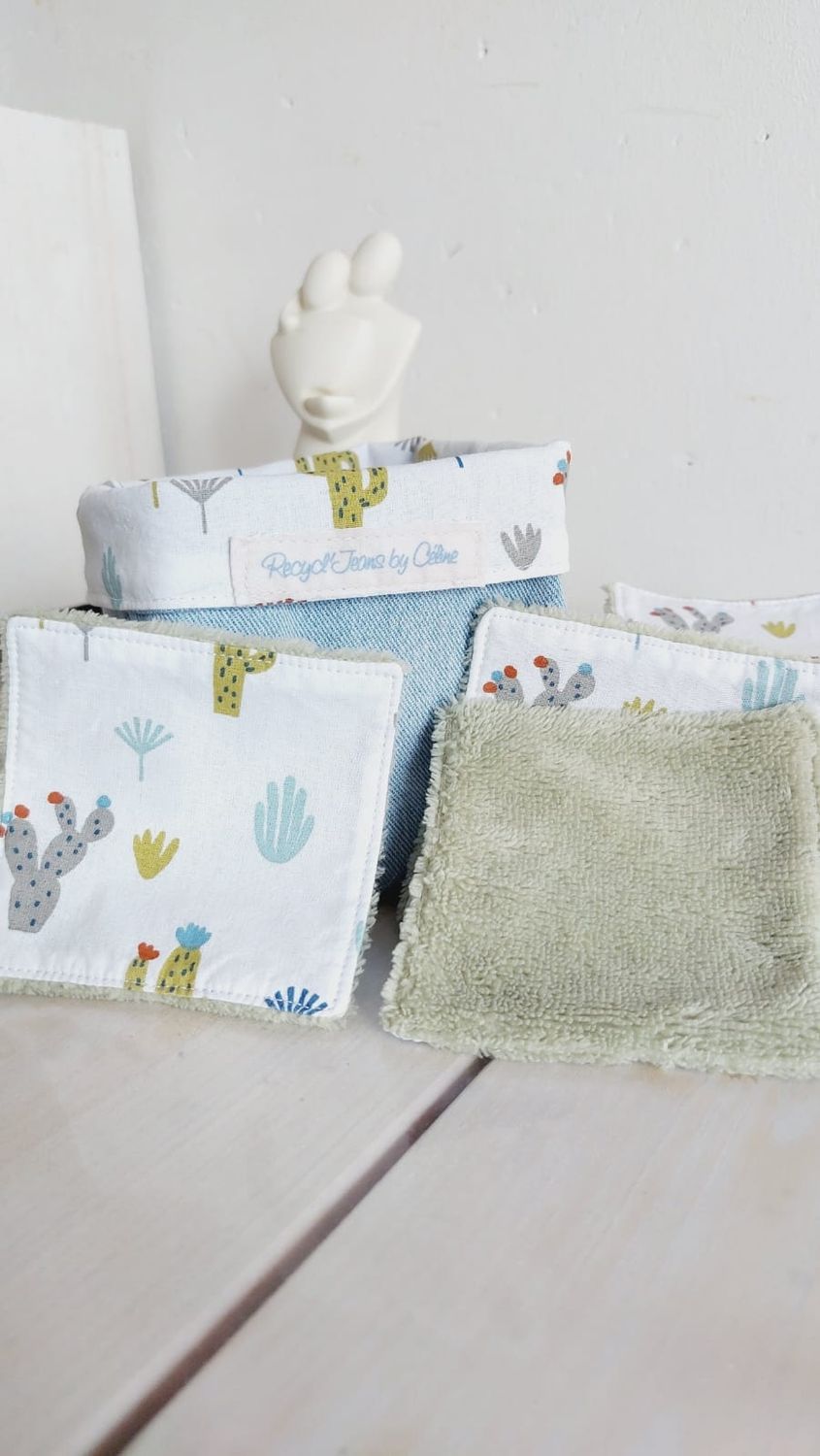 15 lingettes lavables et réutilisables Sonora