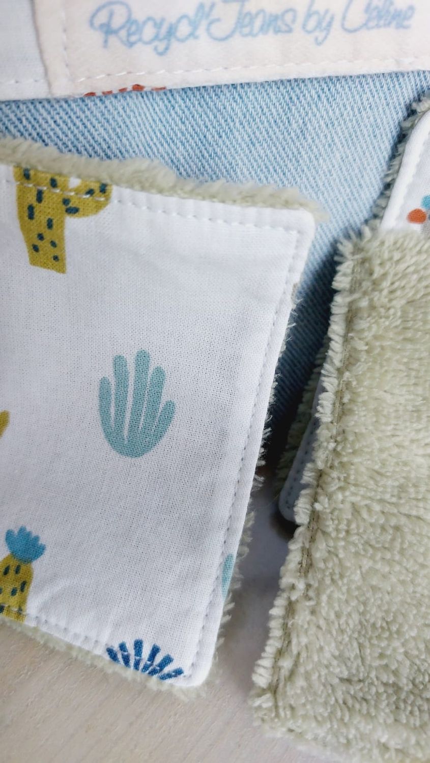 15 lingettes lavables et réutilisables Sonora