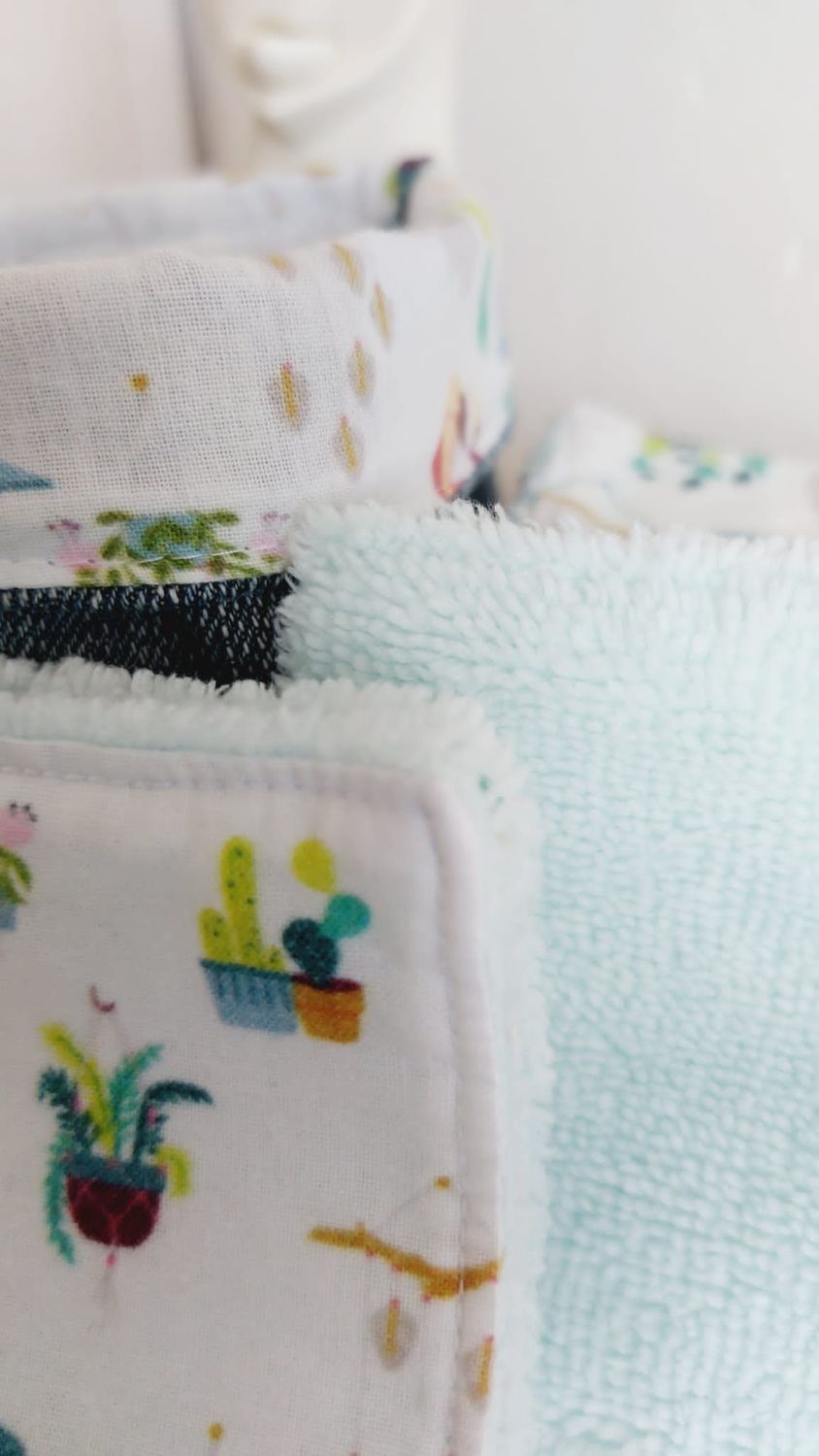 15 lingettes démaquillantes, lavables et réutilisables Yogini
