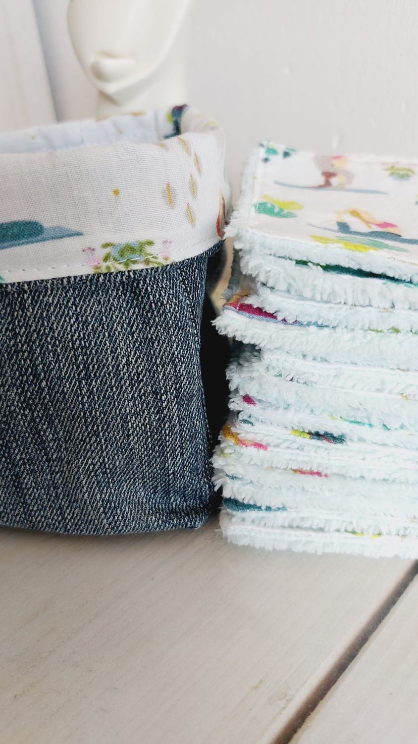 15 lingettes démaquillantes, lavables et réutilisables Yogini