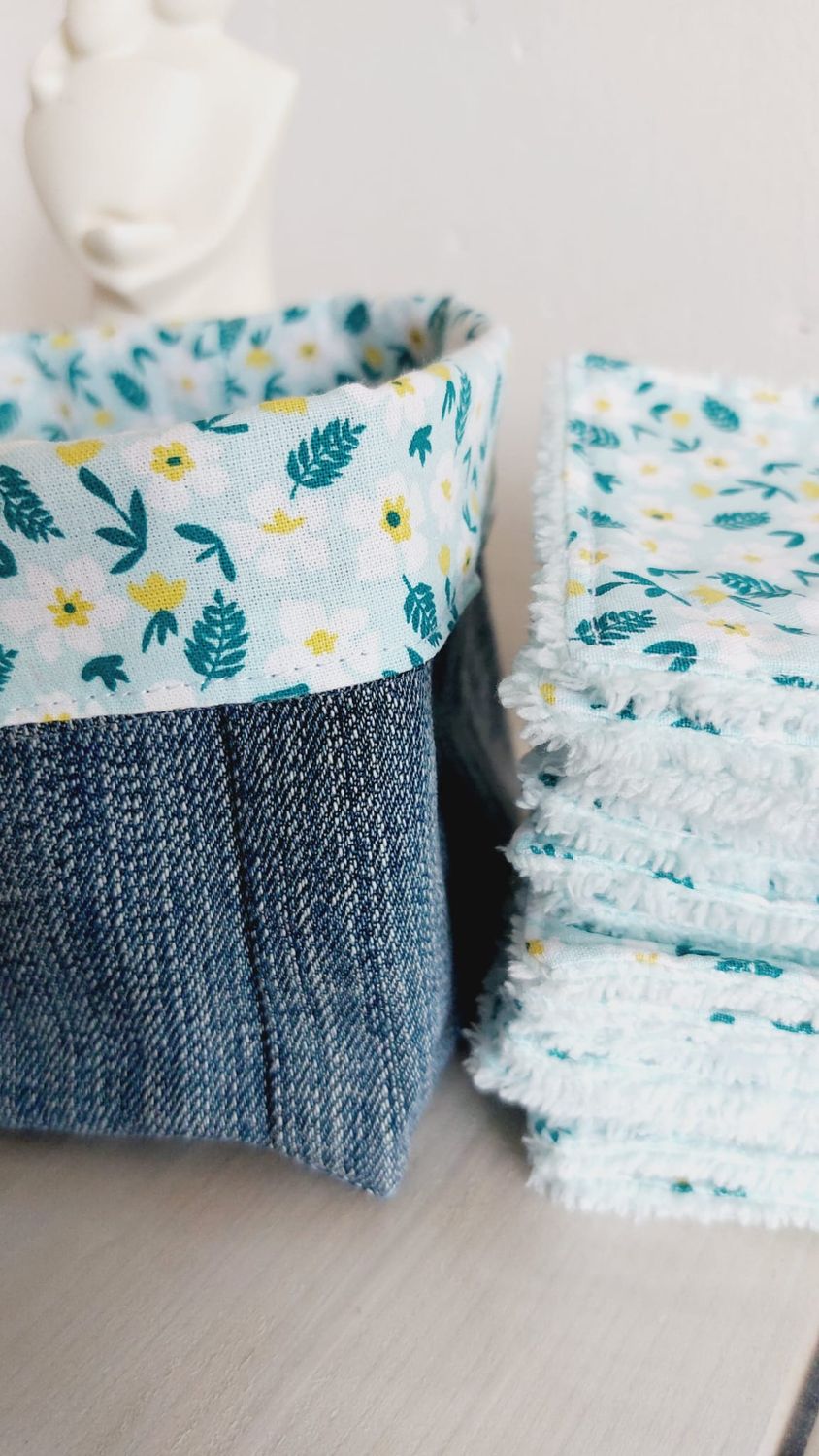 15 lingettes démaquillantes, nettoyantes lavables et réutilisables love grows