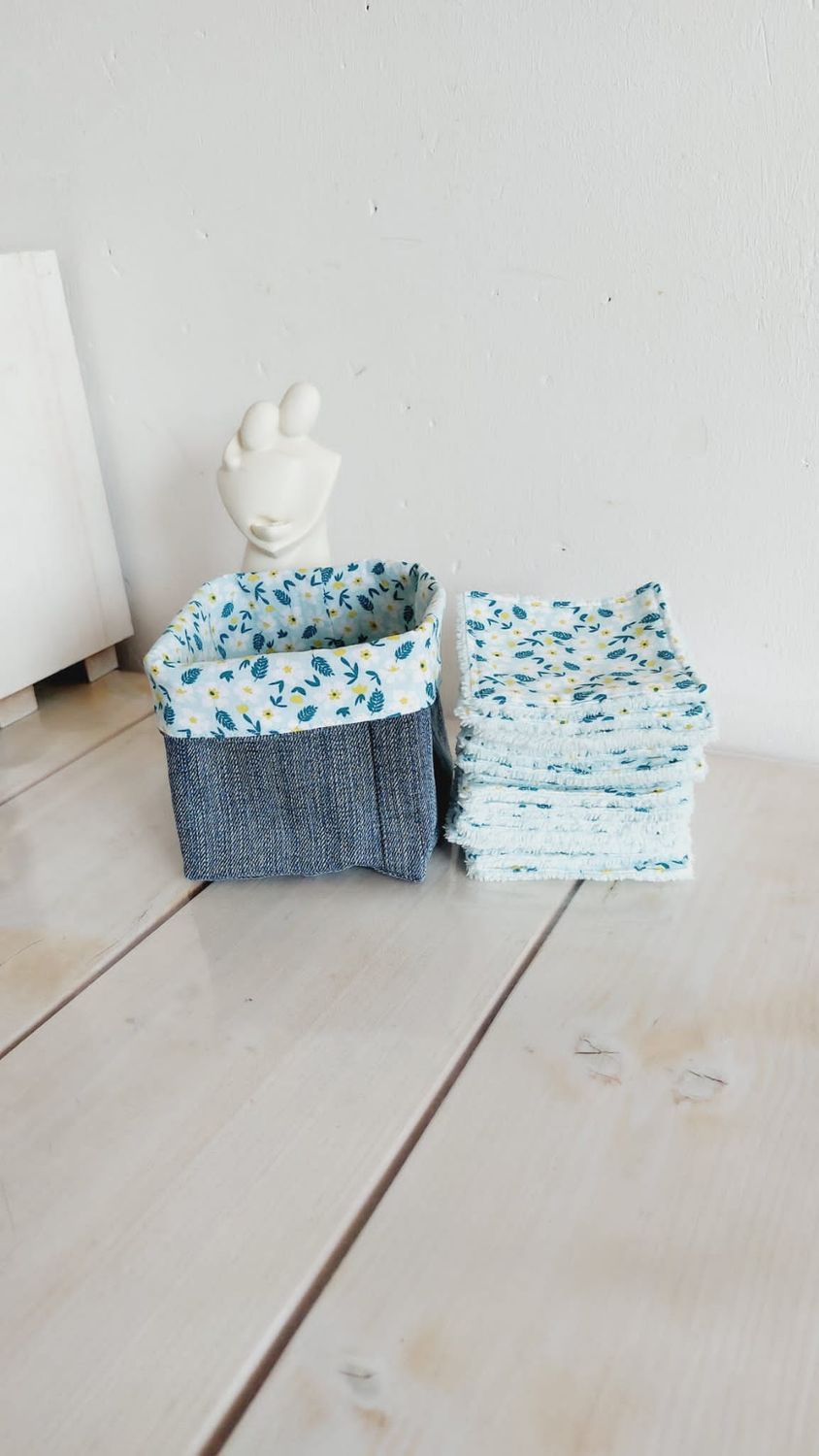 15 lingettes démaquillantes, nettoyantes lavables et réutilisables love grows