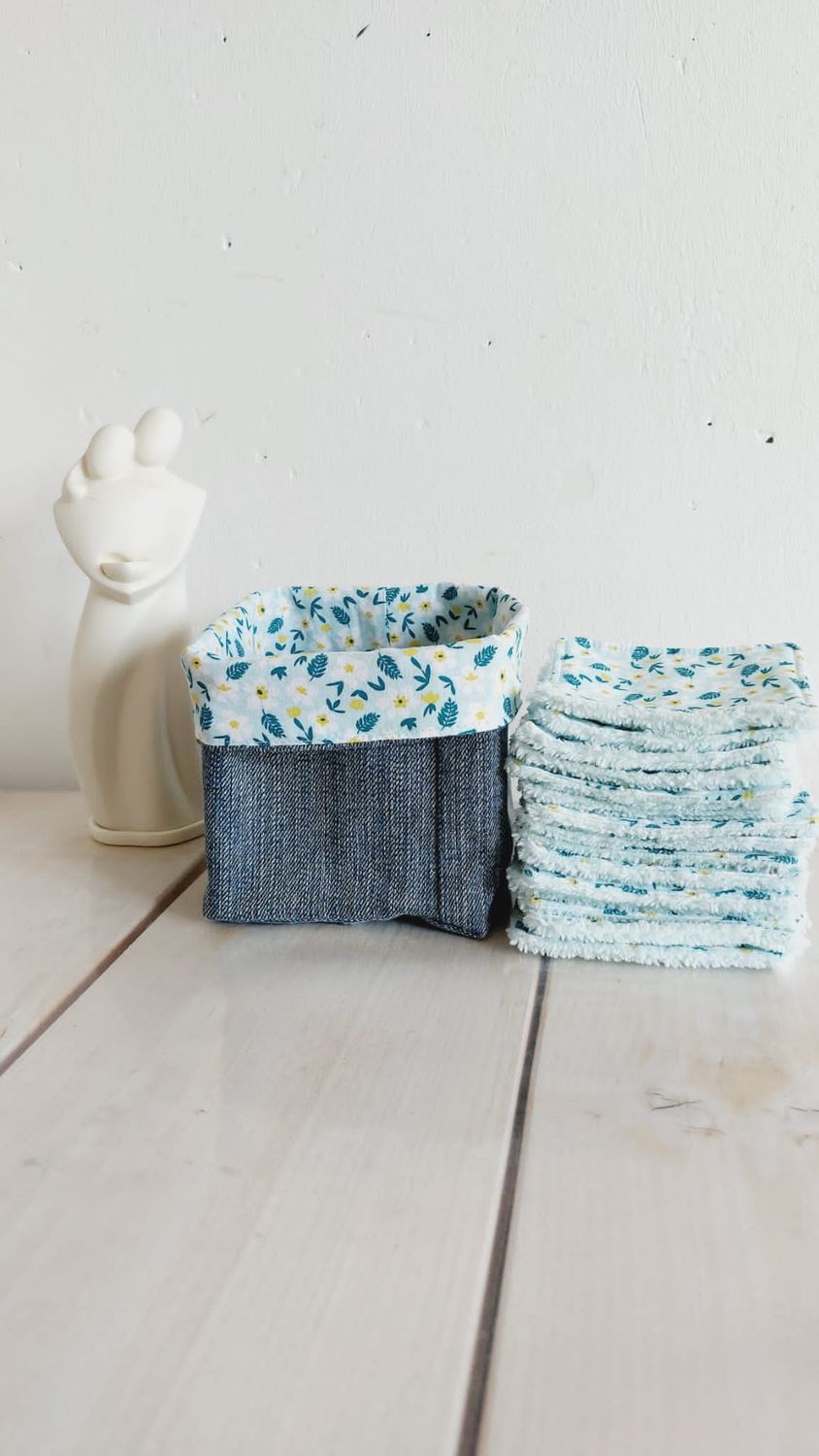 15 lingettes démaquillantes, nettoyantes lavables et réutilisables love grows