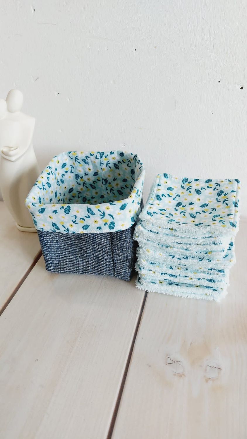 15 lingettes démaquillantes, nettoyantes lavables et réutilisables love grows
