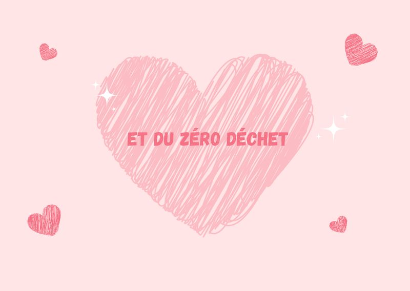 Création canva forme cœur – symbole de la démarche zéro déchet et des créations cousues main de la boutique L’Essence-Il-Elle