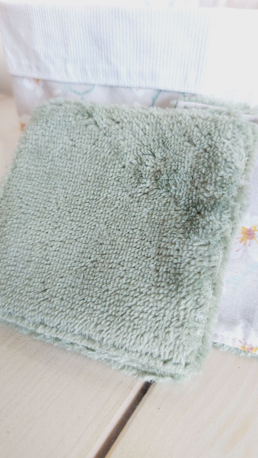Texture des lingettes Jun –  éponge de bambou verte toute douce