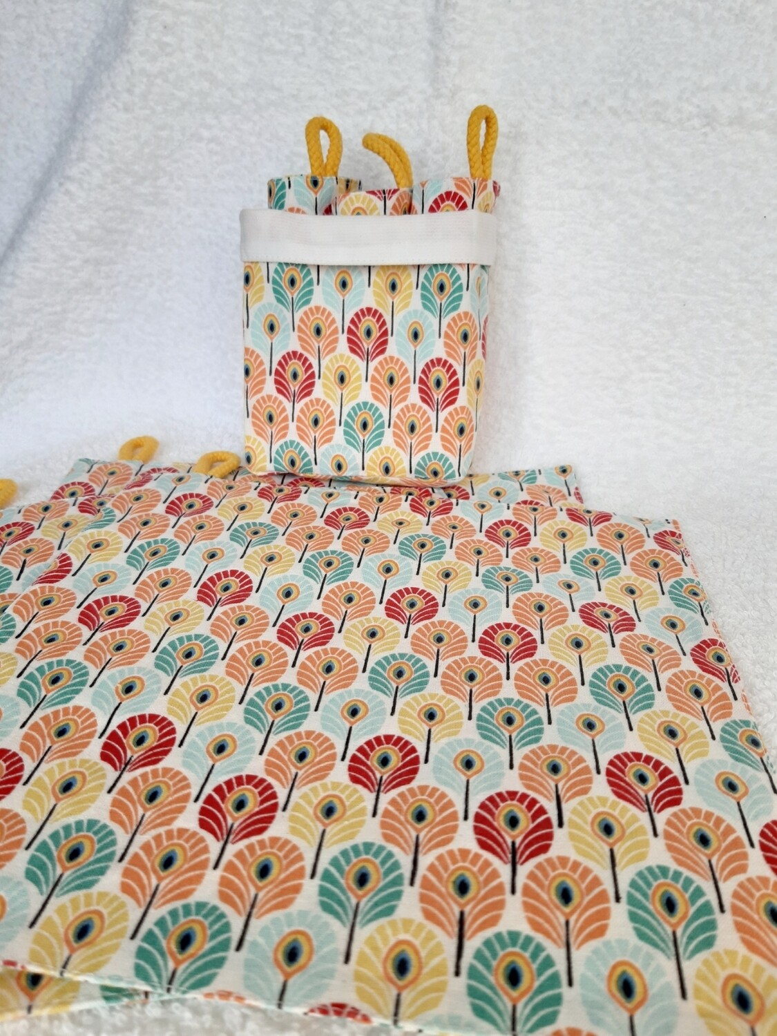 Serviettes de table Swan dépliées, motif pepsy en double épaisseur de coton