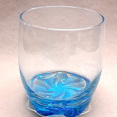 Trinkglas-Sonne (blau)