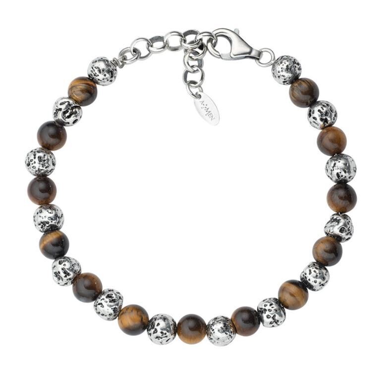 Bracciale Pietra Lavica E Occhio Di Tigre