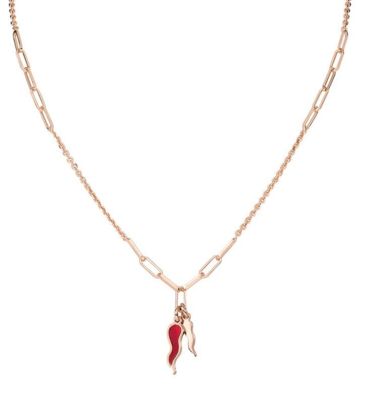 Collana Cornetto Smaltato Rosè