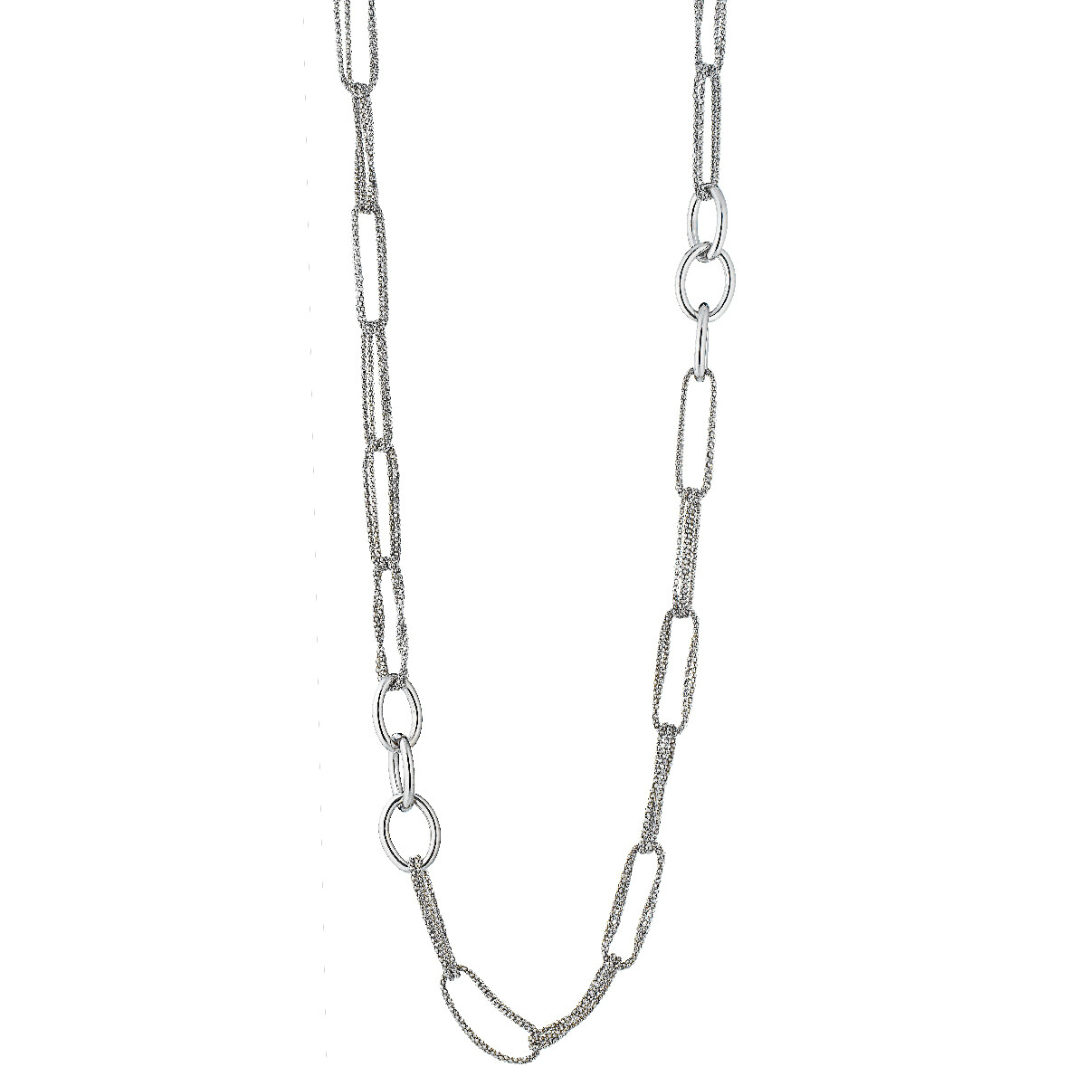 Collana maglia ovali morbidi e rigidi, Modelli: Argento