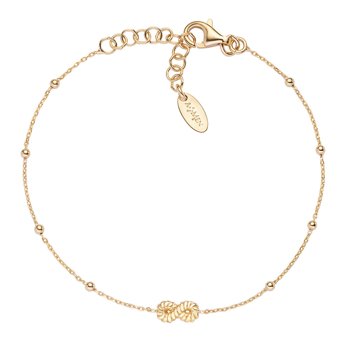 Bracciale profilo mini infinito, Colore: Oro