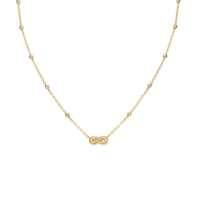 Collana profilo mini infinito oro