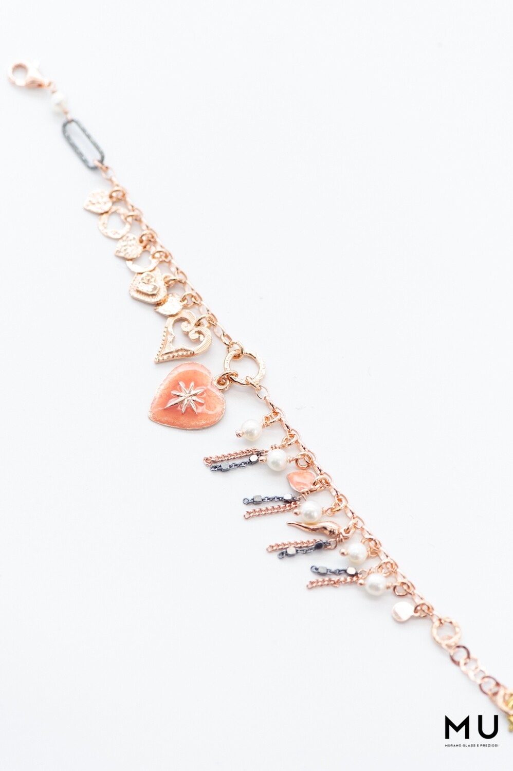 Bracciale Sacramore cuore e cascata di catenine