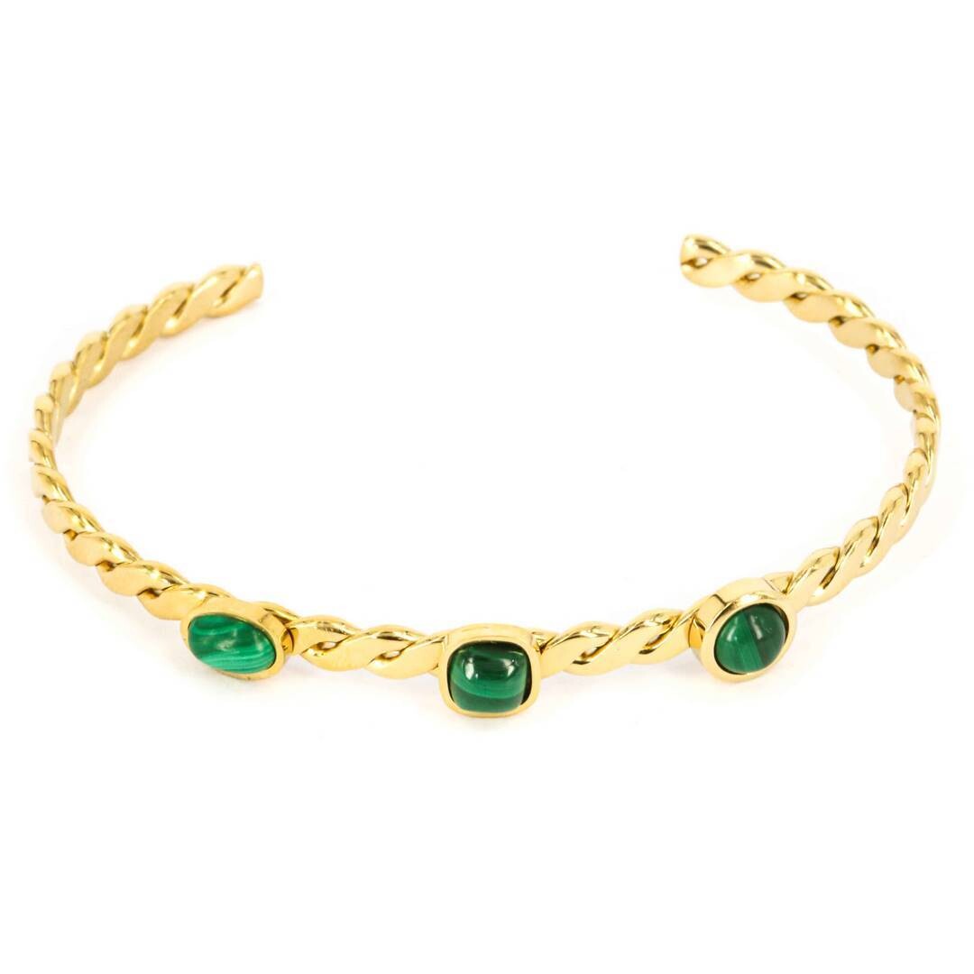 Bracciale rigido e malachite