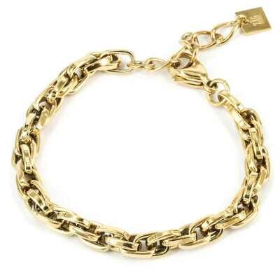Bracciale maglia rettangolare ritorta