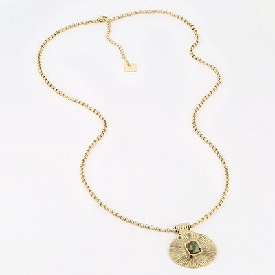 Collana medaglione diaspro