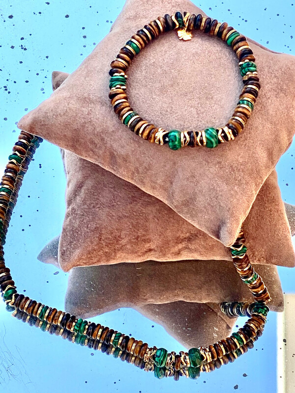 Collana e bracciale Tiger eye 