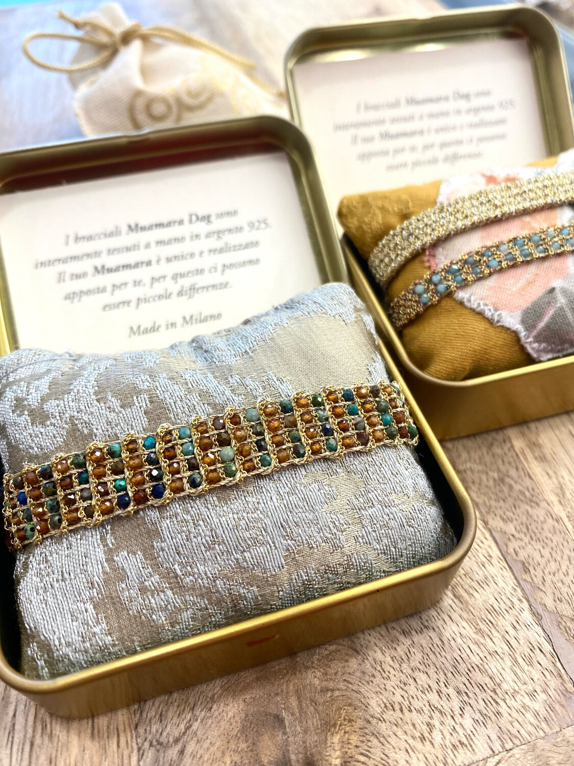 Bracciale Muamara Stone crisocolla e corniola