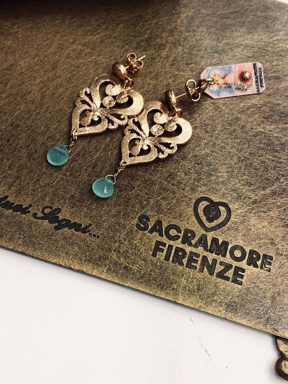 collana e orecchini goccia amazzonite