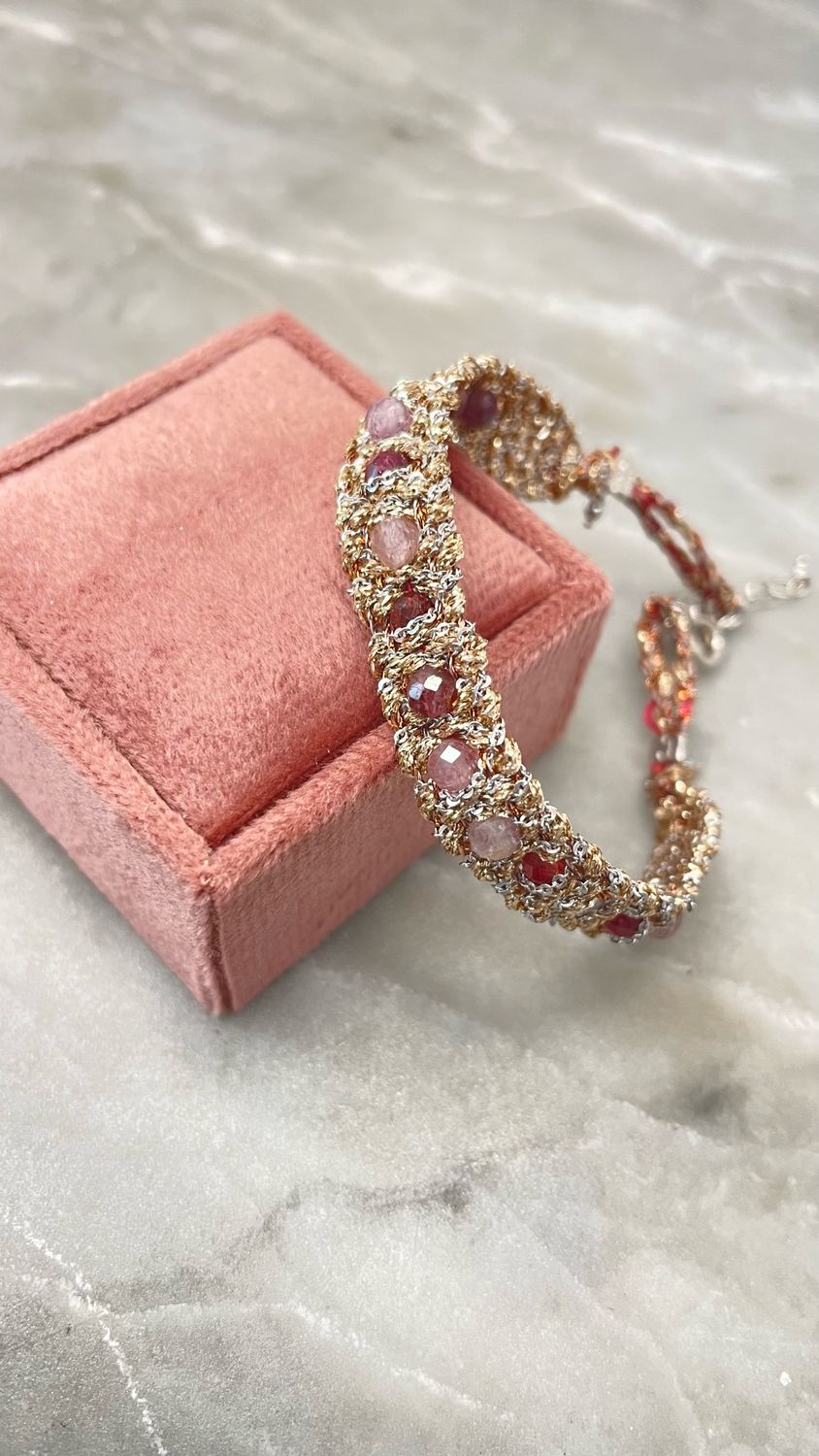 Bracciale Muamara Stone Spinello rosso