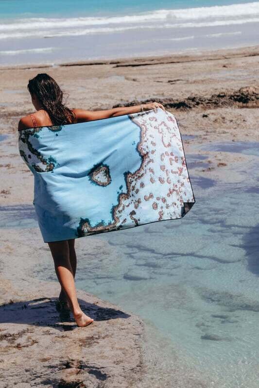 Heart Reef Travel Towel