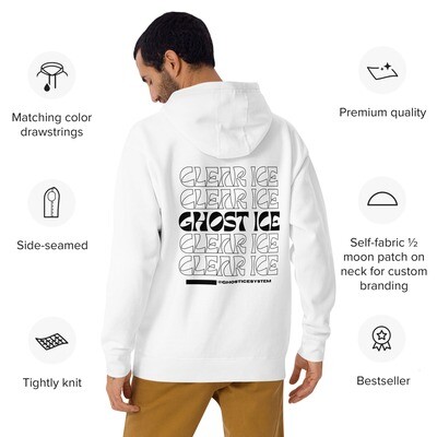 Ghost Ice Hoodie (White), Size: S