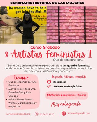 Curso Grabado: 8 artistas feministas I... que debes conocer