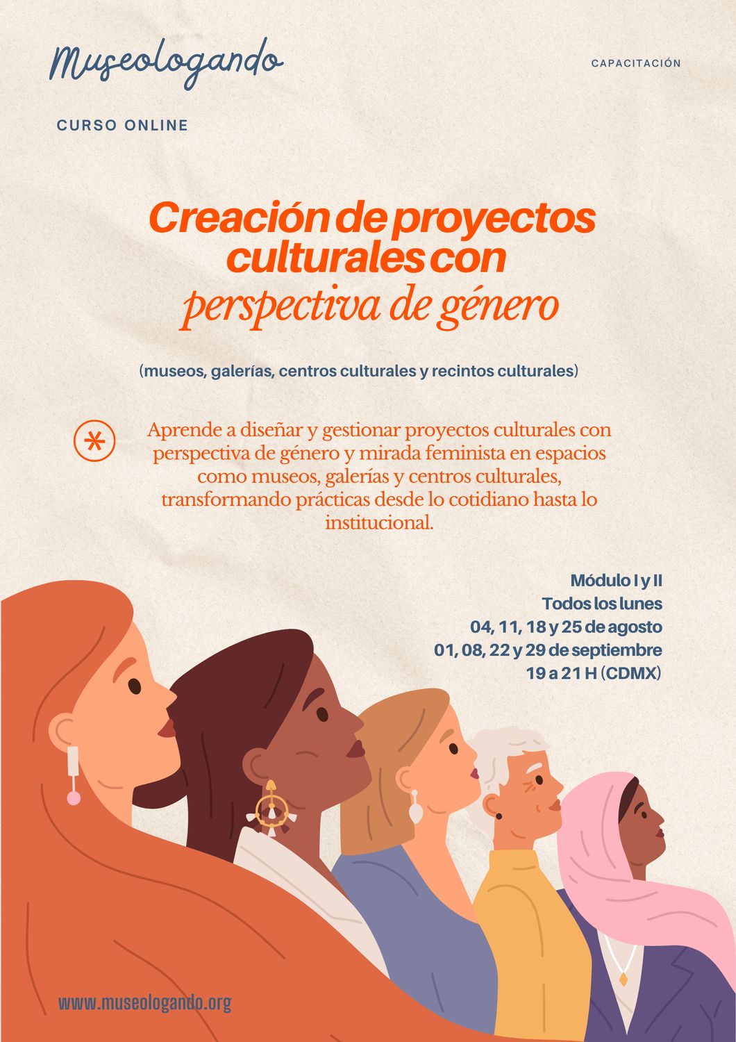 Capacitación: Creación de proyectos culturales con perspectiva de género (modulo I)