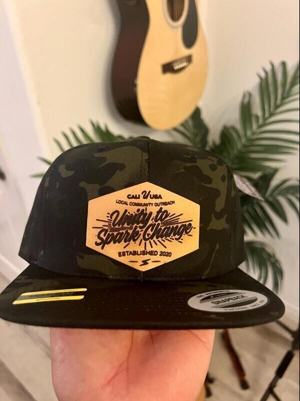 **Special Edition** Black Camo, with custom tan leather patch